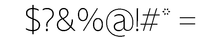 NaNHyenaSunrise ExtraLight Font OTHER CHARS