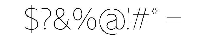 NaNHyenaSunrise Thin Font OTHER CHARS