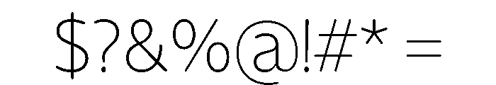 NaNHyenaSunset ExtraLight Font OTHER CHARS