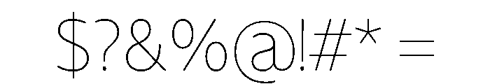 NaNHyenaSunset Thin Font OTHER CHARS
