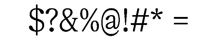 NaNIndexProp Thin Font OTHER CHARS