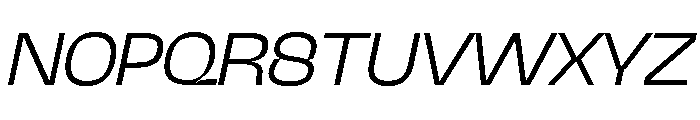 NaNJaune MaxiLightItalic Font UPPERCASE