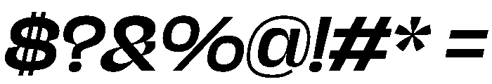 NaNJaune MaxiMediumItalic Font OTHER CHARS