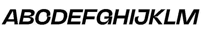 NaNJaune MaxiMediumItalic Font UPPERCASE