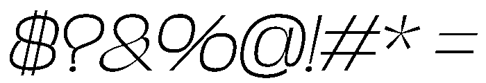 NaNJaune MaxiThinItalic Font OTHER CHARS