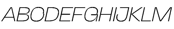 NaNJaune MaxiThinItalic Font UPPERCASE