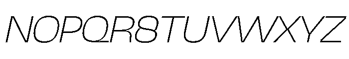 NaNJaune MaxiThinItalic Font UPPERCASE