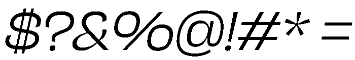 NaNJaune MidiLightItalic Font OTHER CHARS