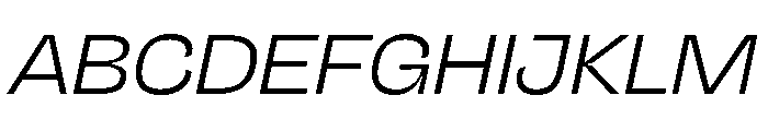 NaNJaune MidiLightItalic Font UPPERCASE