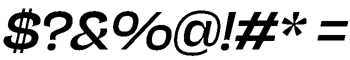NaNJaune MidiMediumItalic Font OTHER CHARS