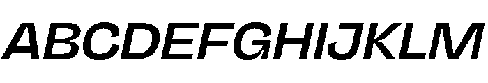 NaNJaune MidiMediumItalic Font UPPERCASE