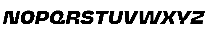 NaNJaune MiniBlackItalic Font UPPERCASE