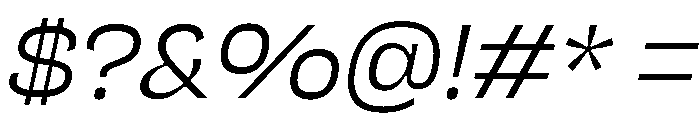 NaNJaune MinilightItalic Font OTHER CHARS
