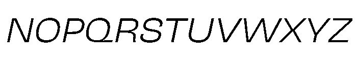 NaNJaune MinilightItalic Font UPPERCASE
