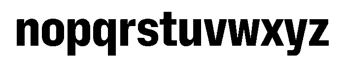 NaNMetrifyACnd ExBld Font LOWERCASE