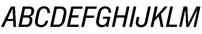 NaNMetrifyACnd Italic Font UPPERCASE
