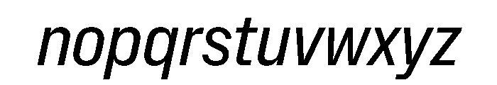 NaNMetrifyACnd Italic Font LOWERCASE