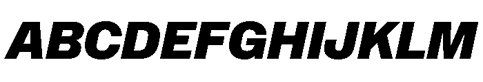 NaNMetrifyANarrow BlckIt Font UPPERCASE