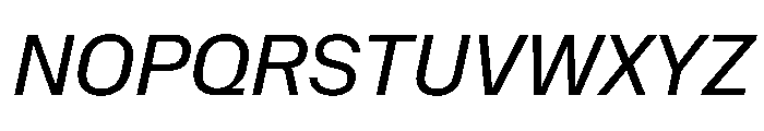 NaNMetrifyANarrow Italic Font UPPERCASE