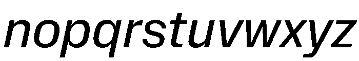 NaNMetrifyANarrow Italic Font LOWERCASE