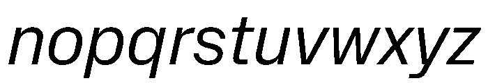 NaNMetrifyANarrow LightIt Font LOWERCASE