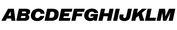NaNMetrifyAStd BlckIt Font UPPERCASE