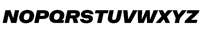 NaNMetrifyAStd BlckIt Font UPPERCASE