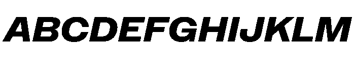 NaNMetrifyAStd ExBldIt Font UPPERCASE