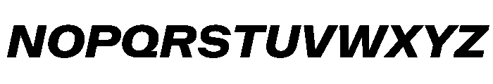 NaNMetrifyAStd ExBldIt Font UPPERCASE