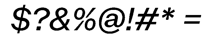 NaNMetrifyAStd Italic Font OTHER CHARS