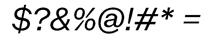 NaNMetrifyAStd LightIt Font OTHER CHARS