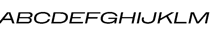 NaNMetrifyAUltrawide Italic Font UPPERCASE