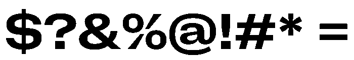 NaNMetrifyAWide Bld Font OTHER CHARS