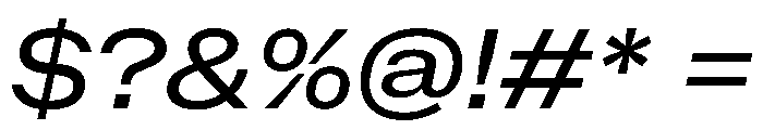 NaNMetrifyAWide Italic Font OTHER CHARS