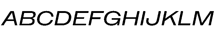 NaNMetrifyAWide Italic Font UPPERCASE