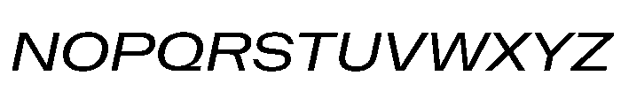 NaNMetrifyAWide Italic Font UPPERCASE