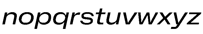 NaNMetrifyAWide Italic Font LOWERCASE