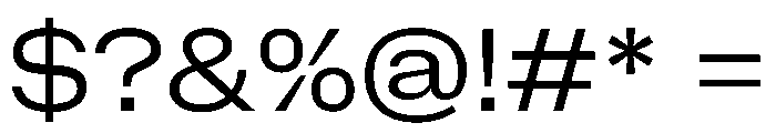 NaNMetrifyAWide Light Font OTHER CHARS