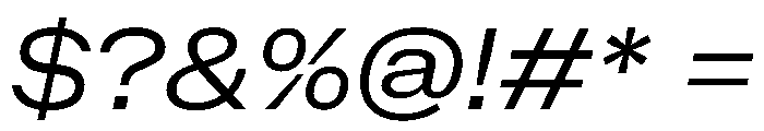 NaNMetrifyAWide LightIt Font OTHER CHARS