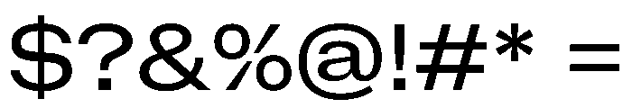 NaNMetrifyAWide Reg Font OTHER CHARS