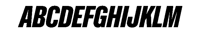 NaNMetrifyAXCnd BlckIt Font UPPERCASE