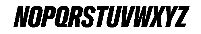 NaNMetrifyAXCnd BlckIt Font UPPERCASE