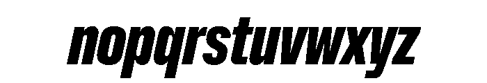 NaNMetrifyAXCnd BlckIt Font LOWERCASE