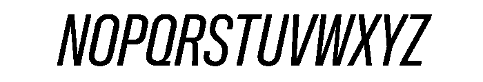 NaNMetrifyAXCnd Italic Font UPPERCASE
