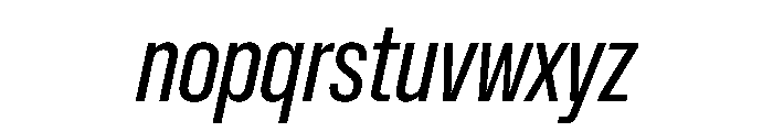 NaNMetrifyAXCnd Italic Font LOWERCASE