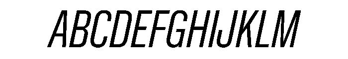 NaNMetrifyAXCnd LightIt Font UPPERCASE