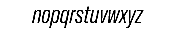 NaNMetrifyAXCnd LightIt Font LOWERCASE
