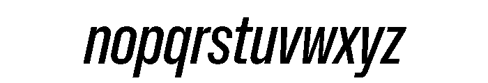 NaNMetrifyAXCnd MedIt Font LOWERCASE