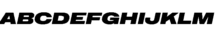 NaNMetrifyAXWide BlckIt Font UPPERCASE
