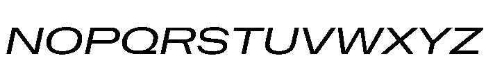 NaNMetrifyAXWide Italic Font UPPERCASE